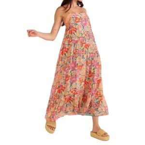 minkpink valla midi dress floral